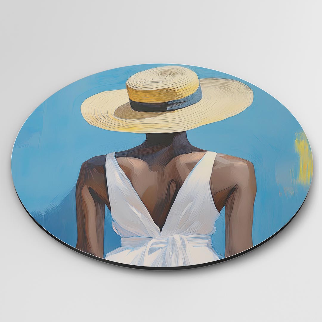 Zomerse Elegantie Muurcirkel-WallArtistic