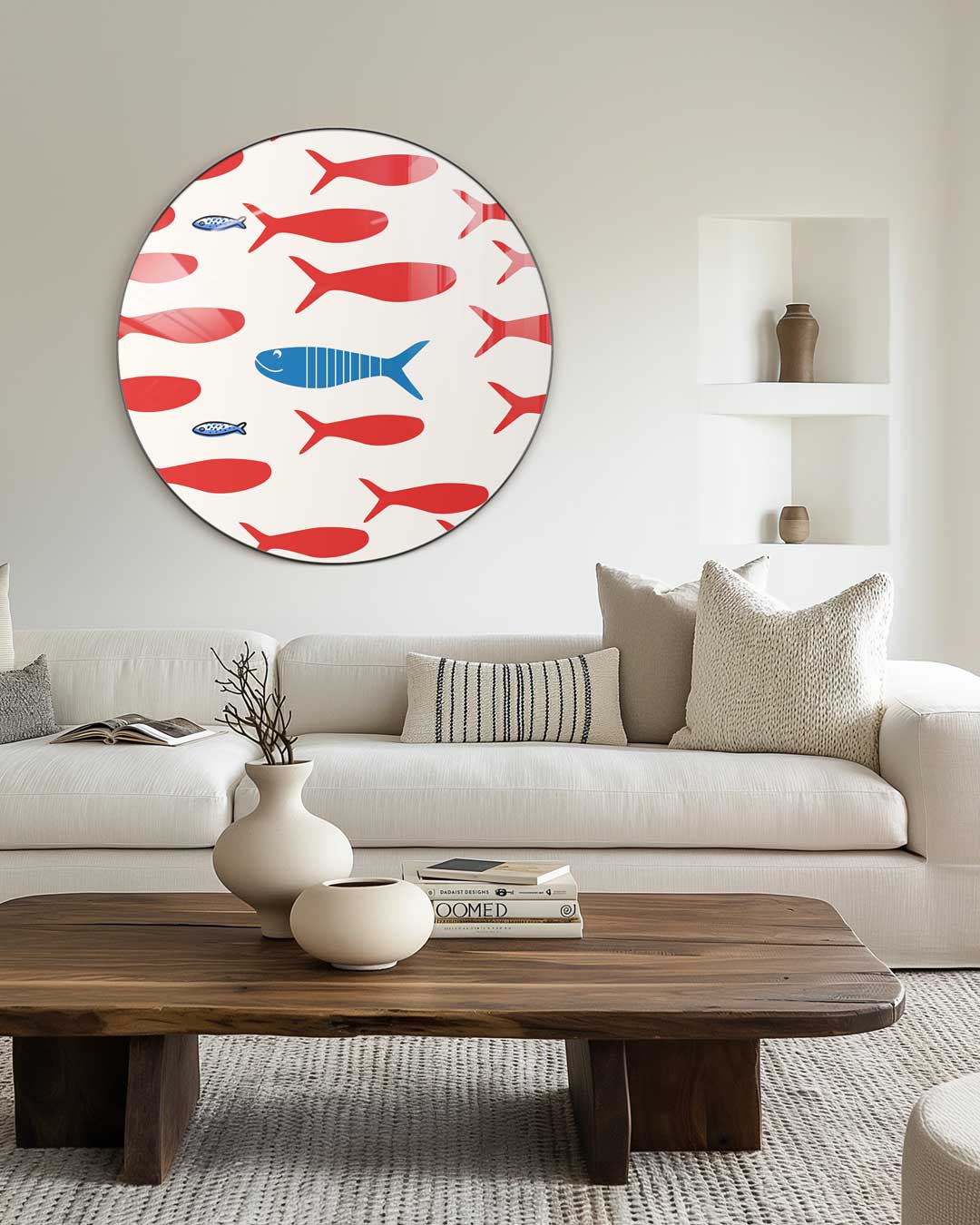 Kleurrijke Vis Muurcirkel-WallArtistic