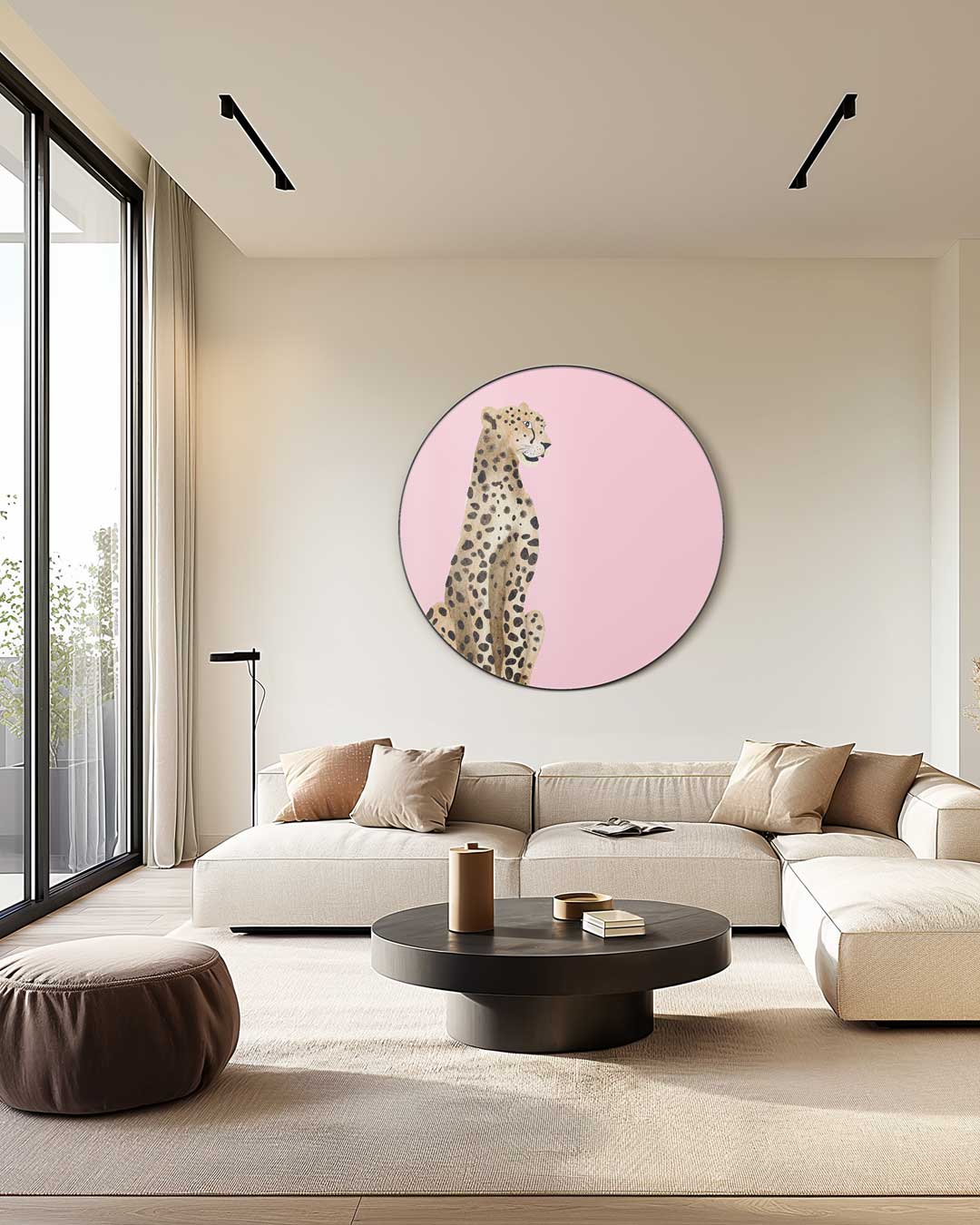 Stijlvolle Luipaard Muurcirkel-WallArtistic