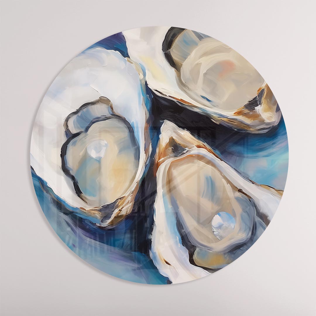 Elegante Oester Muurcirkel-WallArtistic