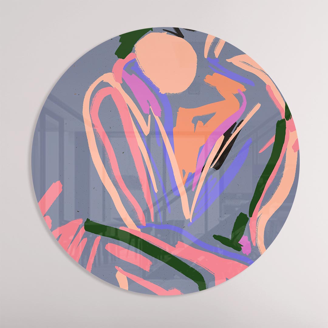 Kleurrijke Abstracte Muurcirkel-WallArtistic