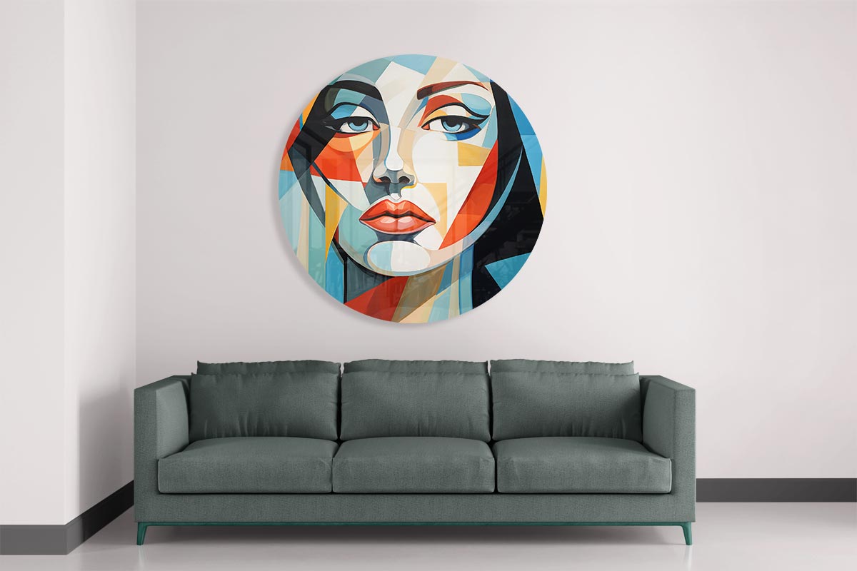 Abstracte Kleurenpracht Muurcirkel-WallArtistic
