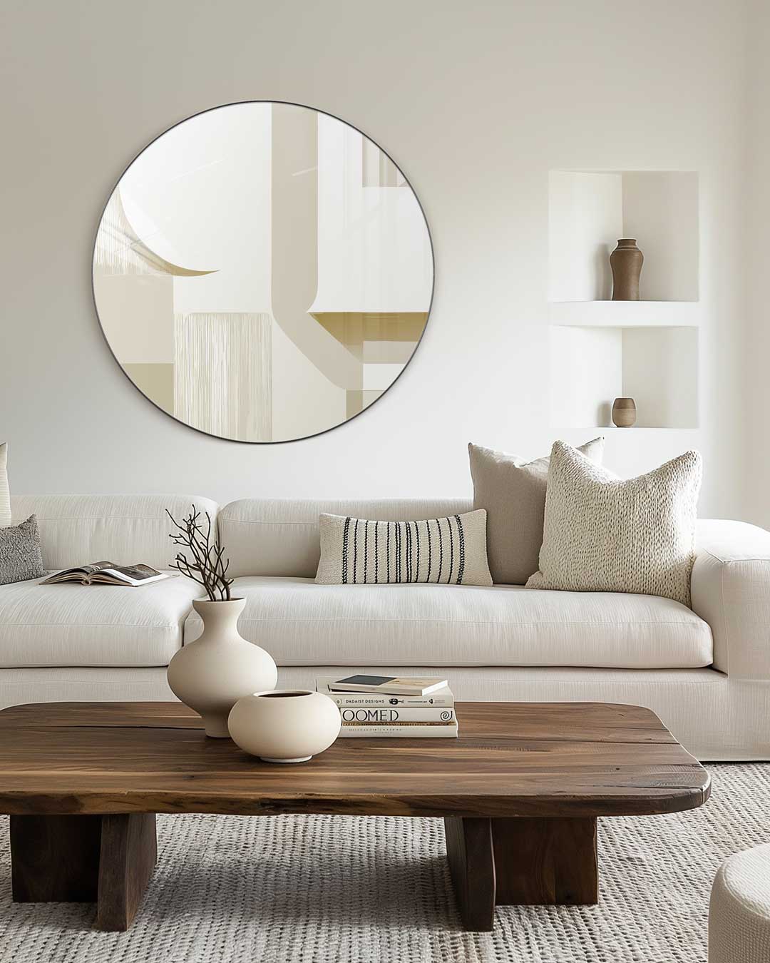 Moderne Beige Muurcirkel