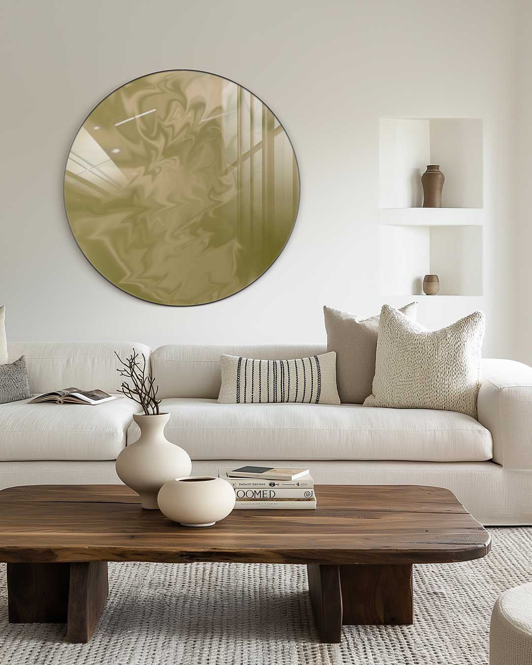 Stijlvolle Beige Muurcirkel