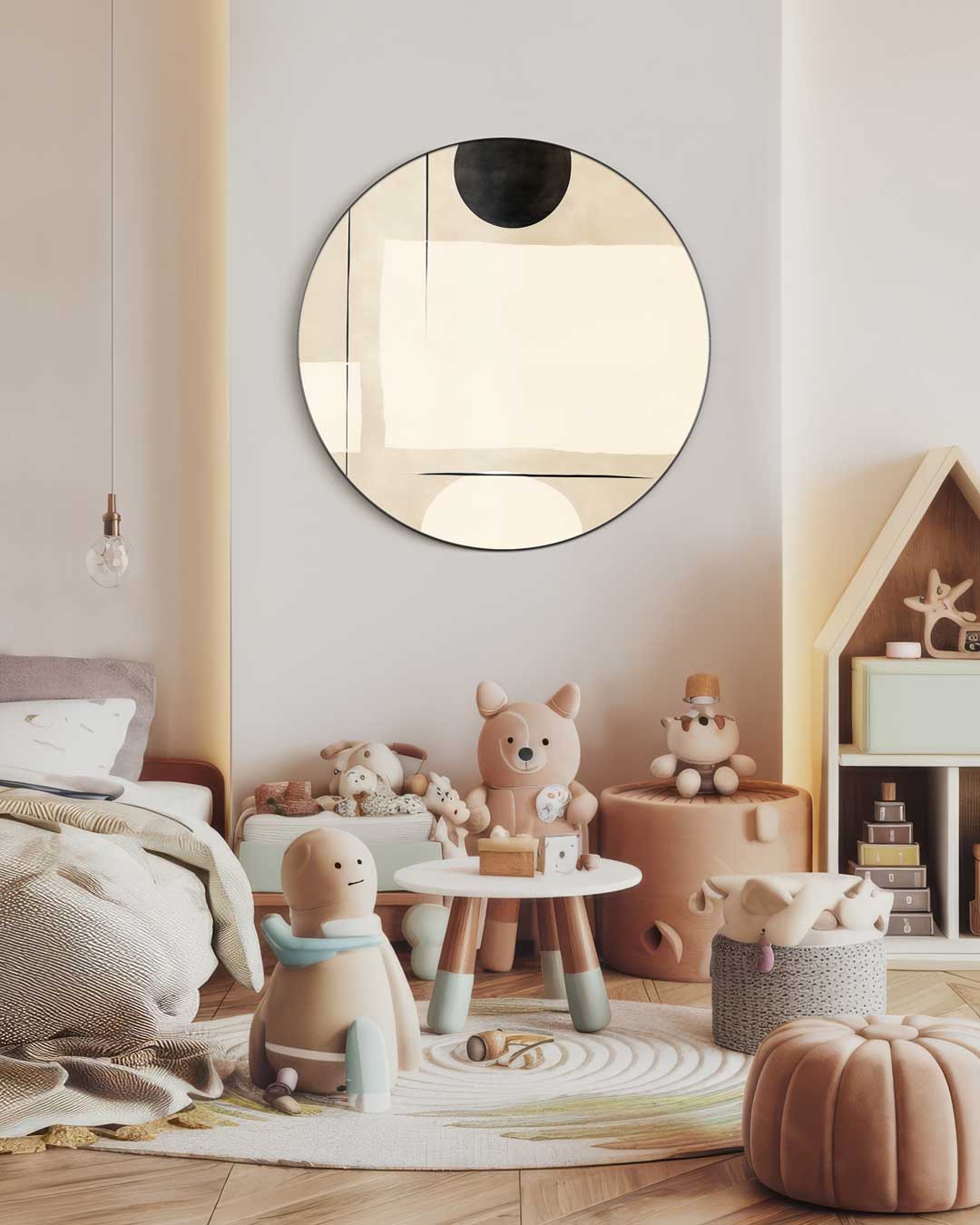 Moderne Beige Muurcirkel