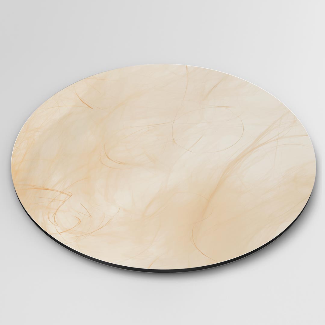 Sfeervolle Beige Muurcirkel-WallArtistic