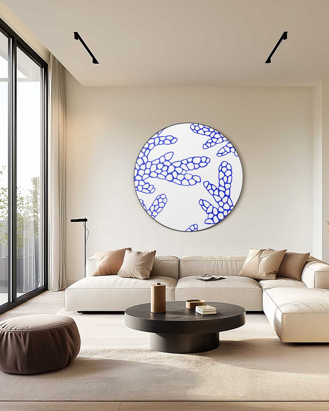 Blauw Koraal Muurcirkel