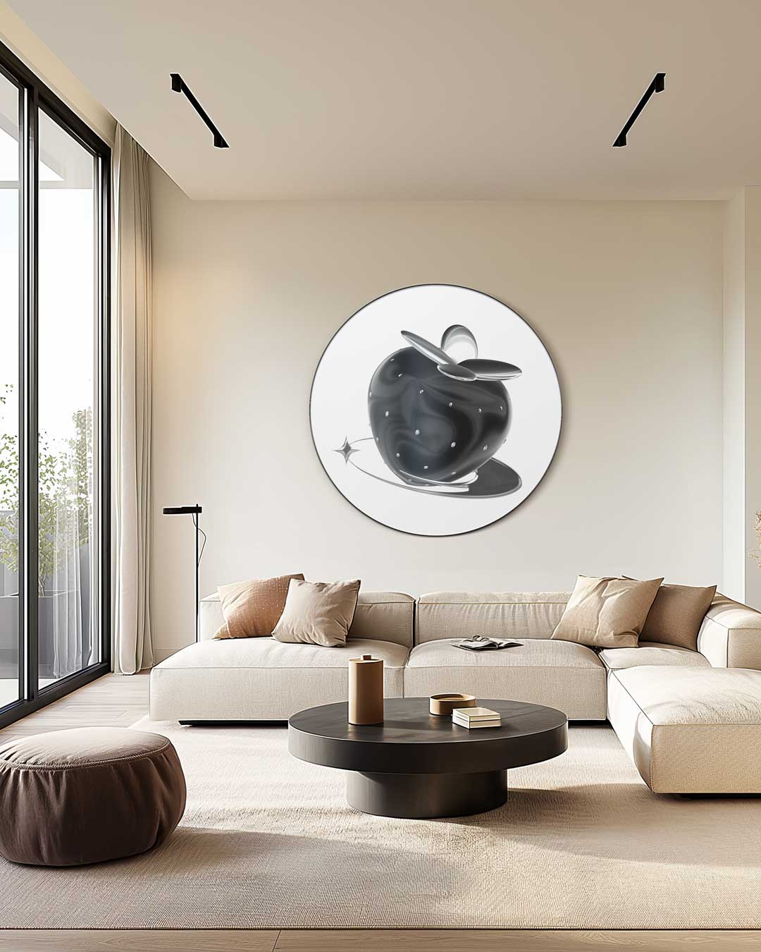 Stijlvolle Zwarte Kunst Muurcirkel