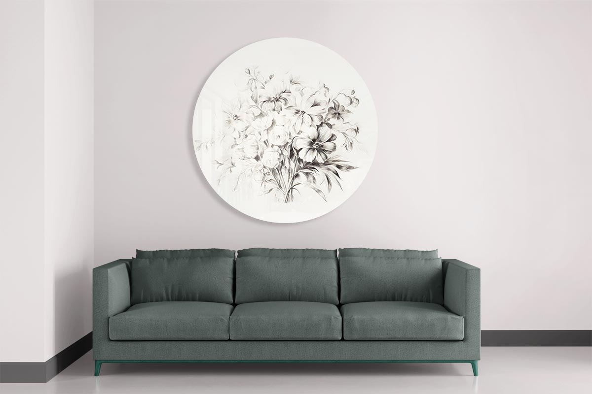 Elegante Bloemenpracht Muurcirkel