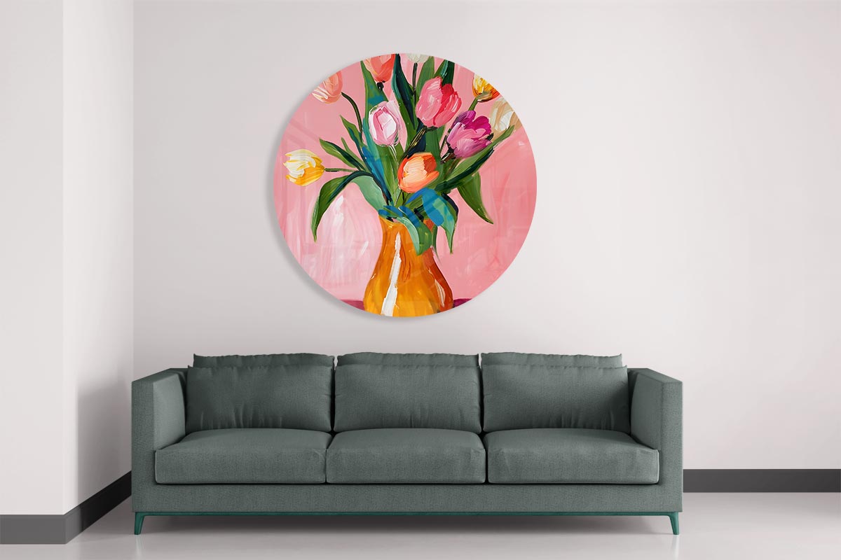 Bloeiende Tulpen Muurcirkel