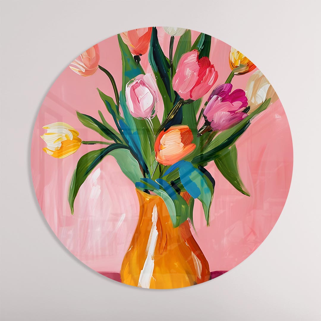 Bloeiende Tulpen Muurcirkel