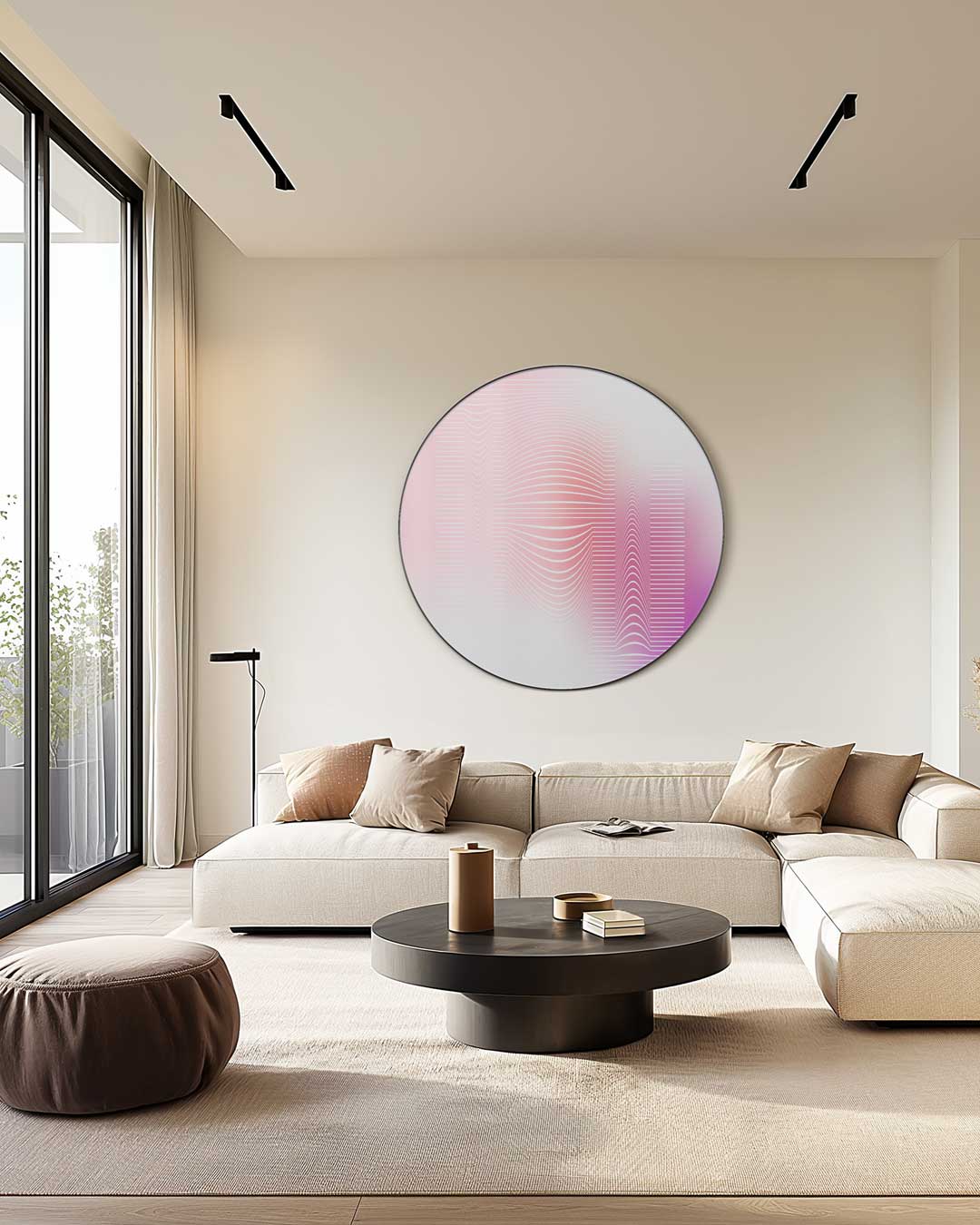 Pastel Abstracte Muurcirkel