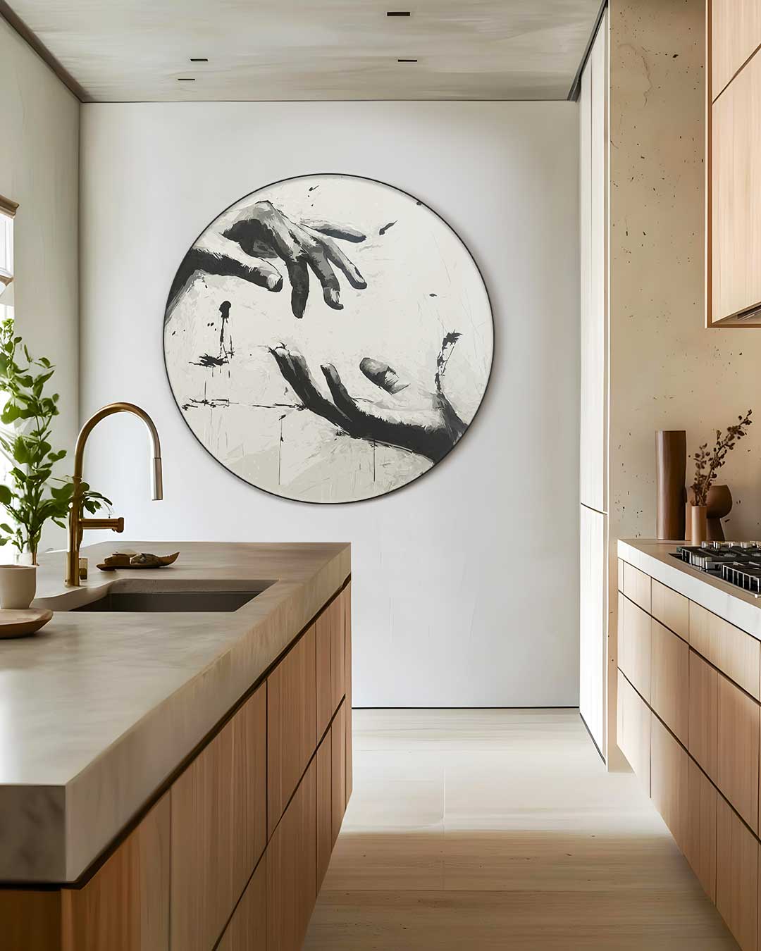 Elegante Handen Wanddecoratie Muurcirkel-WallArtistic