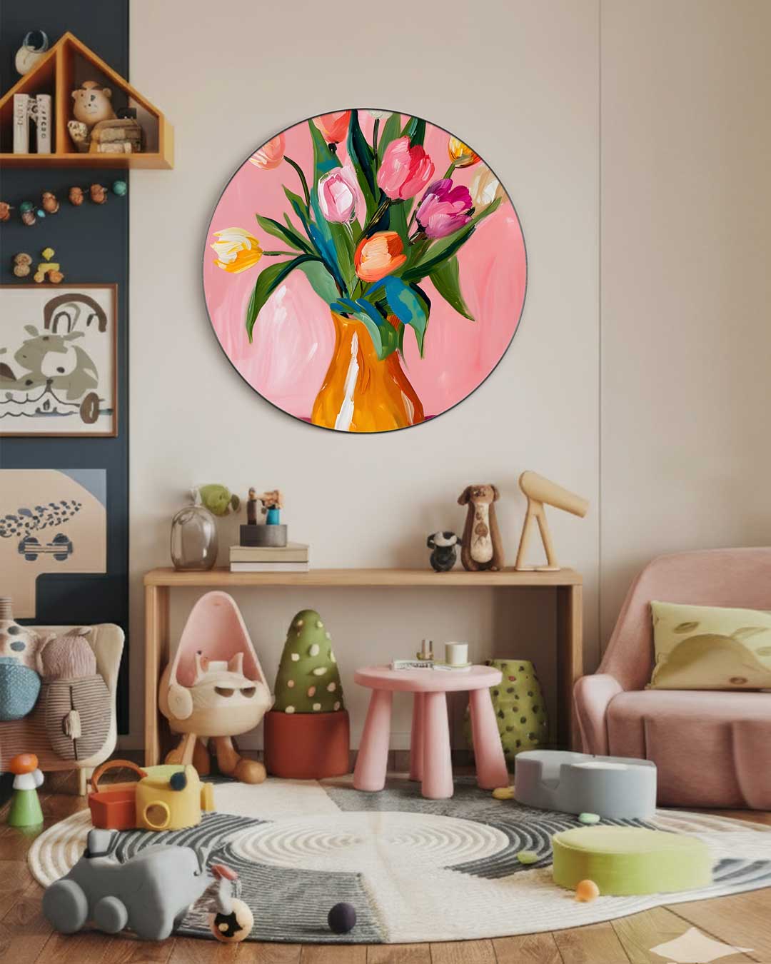 Bloeiende Tulpen Muurcirkel