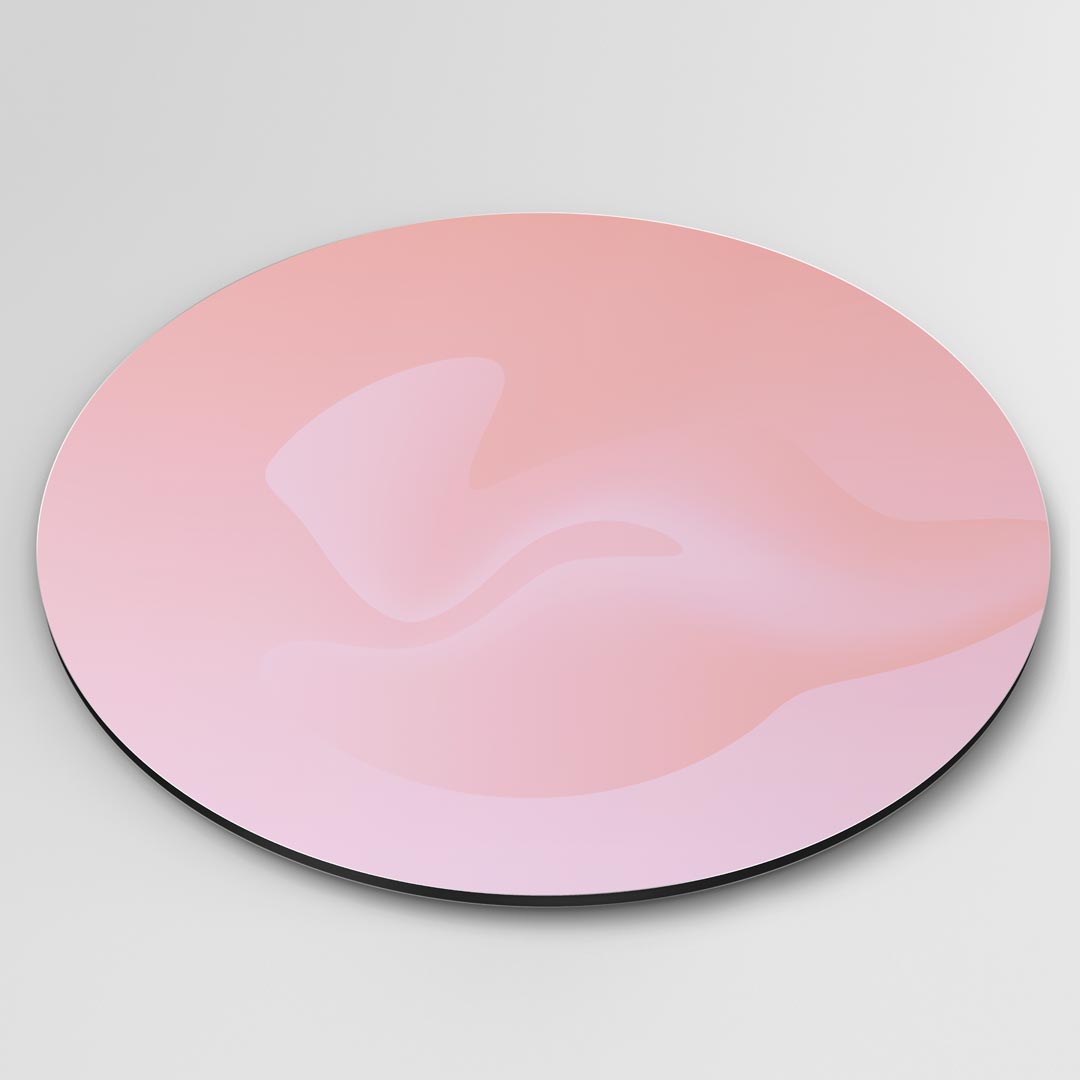 Pastel Roze Muurcirkel