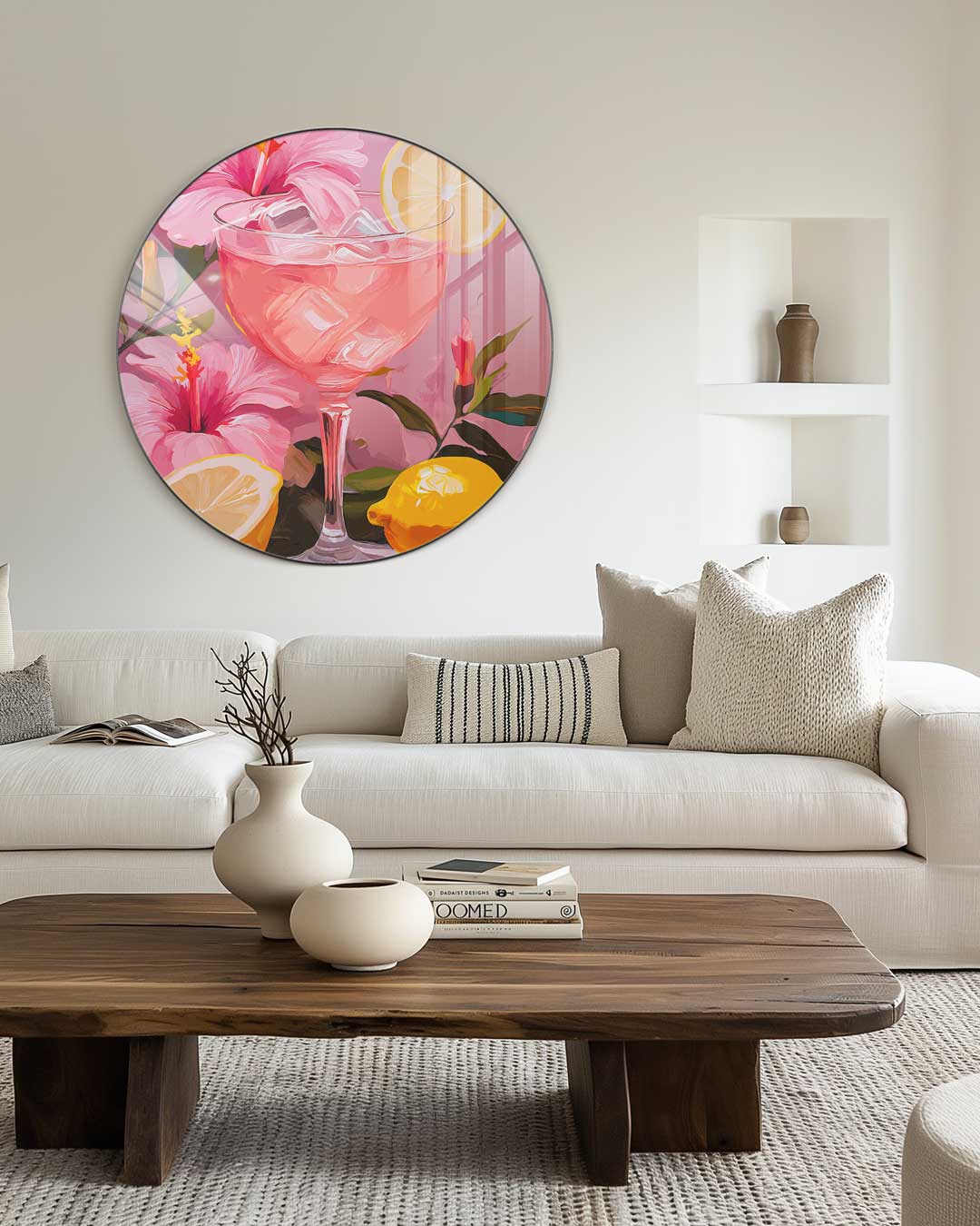 Zomerse Hibiscus Muurcirkel-WallArtistic