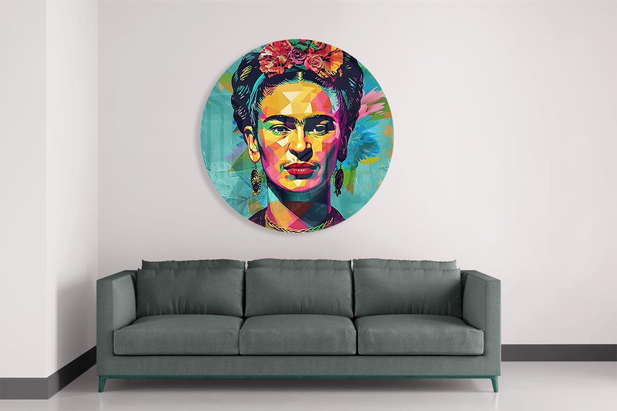 Kleurrijke Frida Muurcirkel