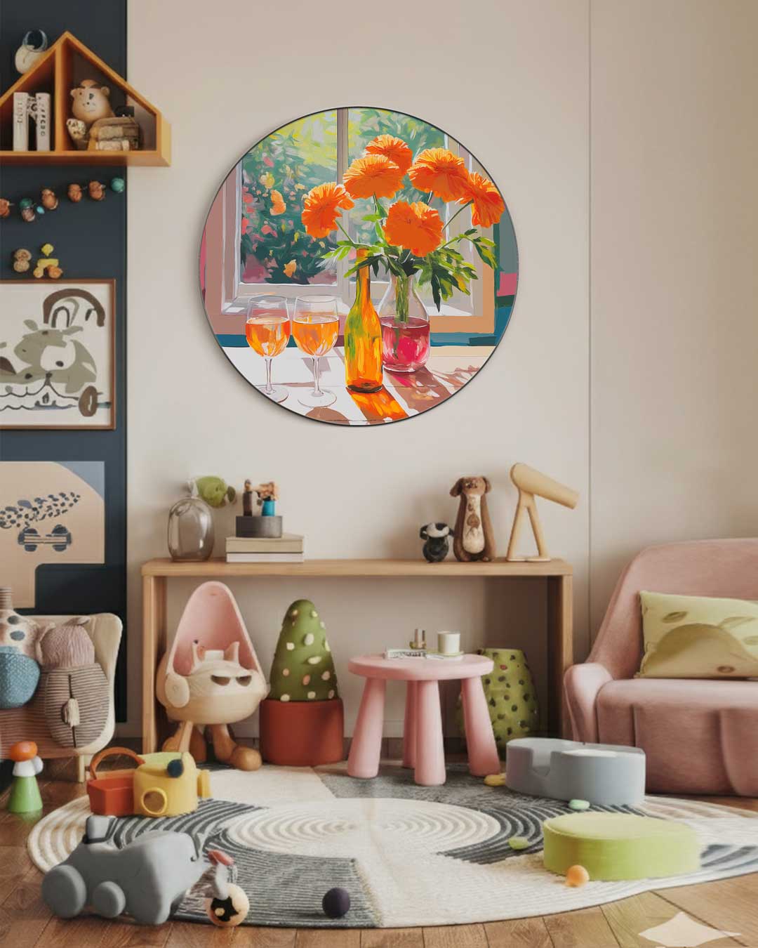 Zomerse Bloemenpracht Muurcirkel