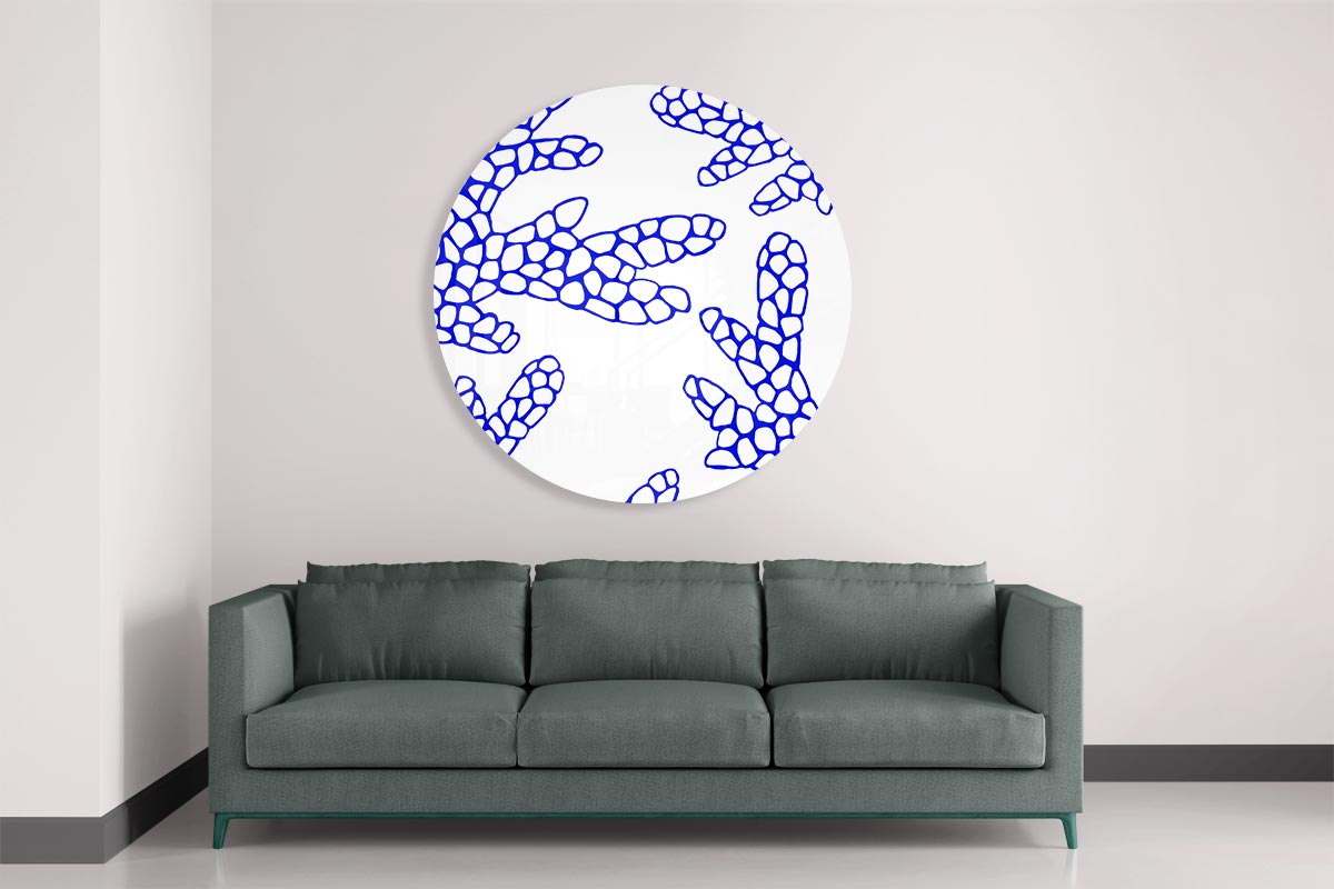 Blauw Koraal Muurcirkel