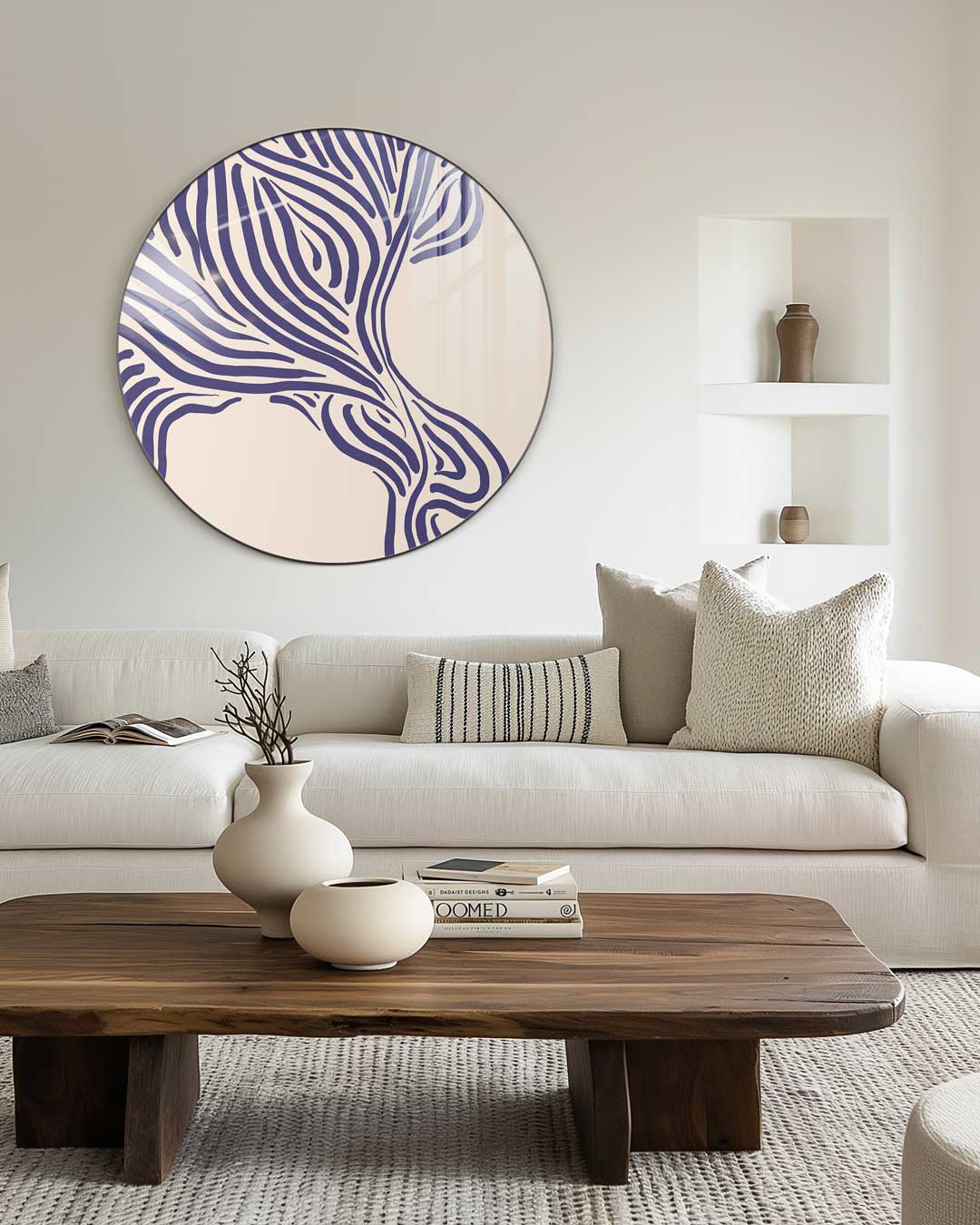Moderne Zebra Print Muurcirkel
