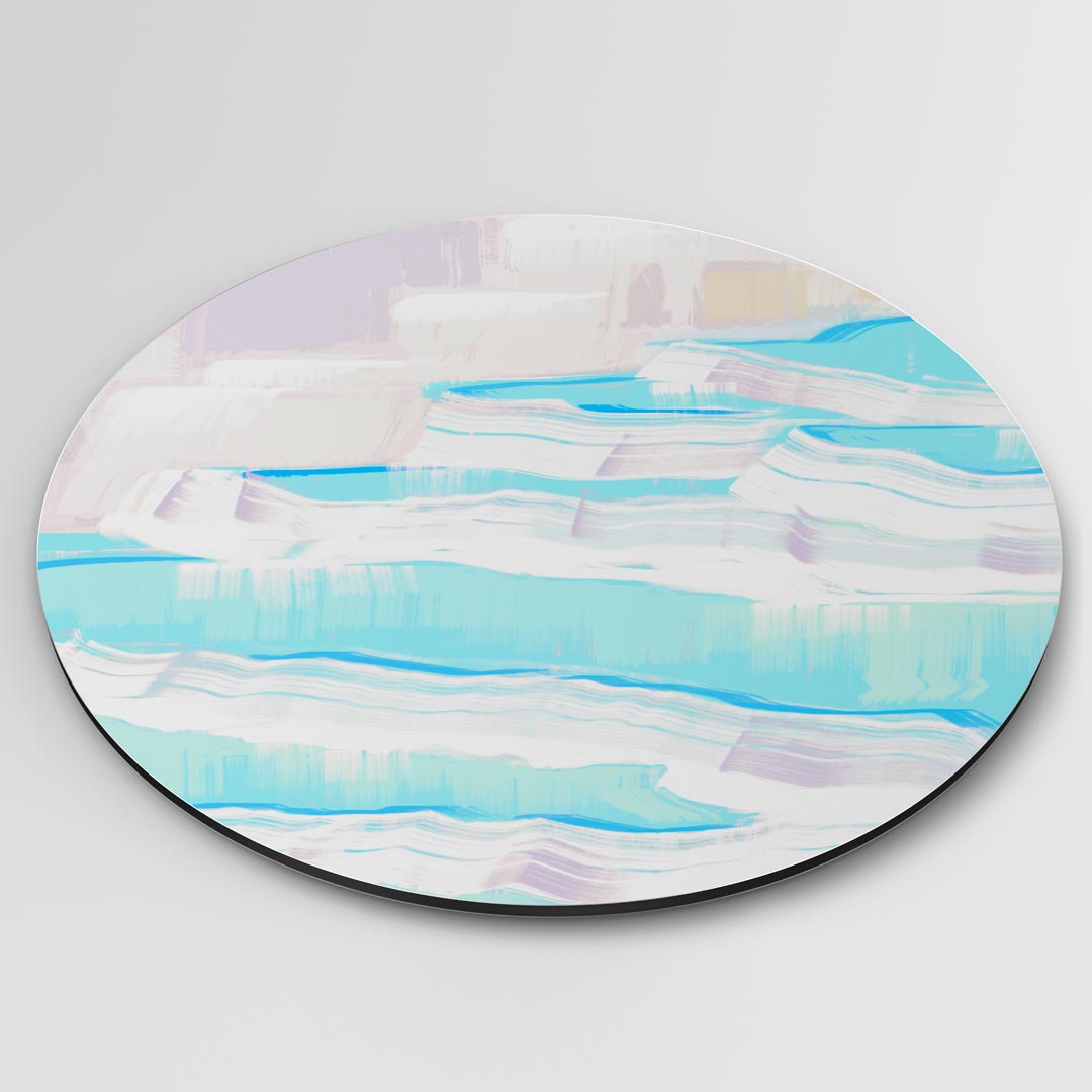 Betoverende Blauwe Waterval Muurcirkel-WallArtistic