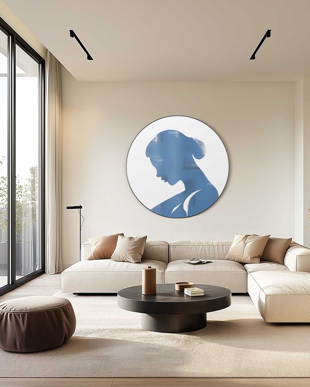 Elegante Silhouet Muurcirkel-WallArtistic