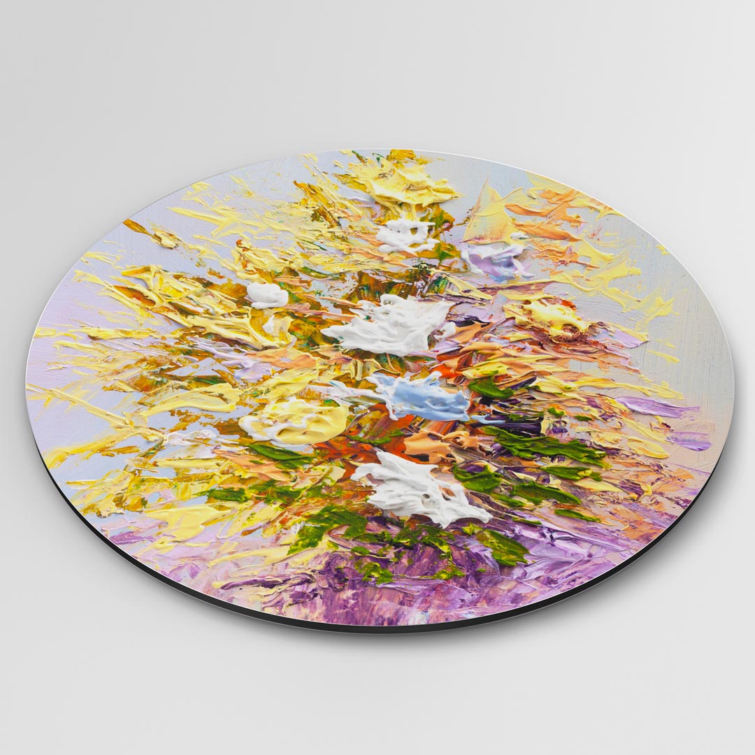 Kleurrijke Bloemenpracht Muurcirkel-WallArtistic