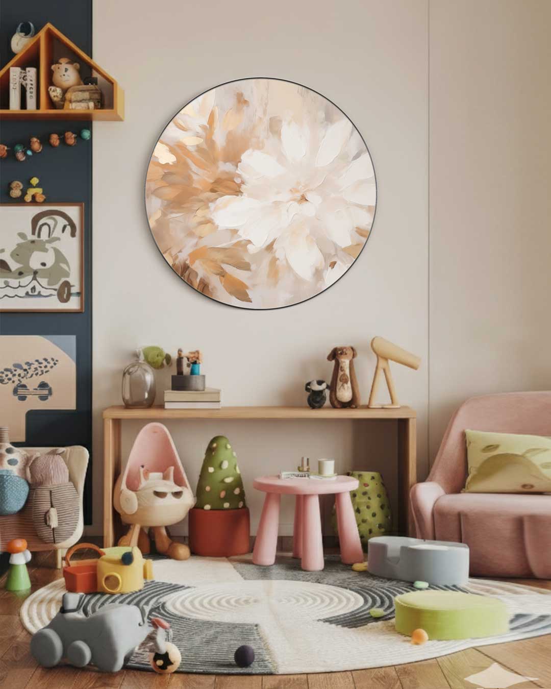 Sfeervolle Bloemen Muurcirkel-WallArtistic