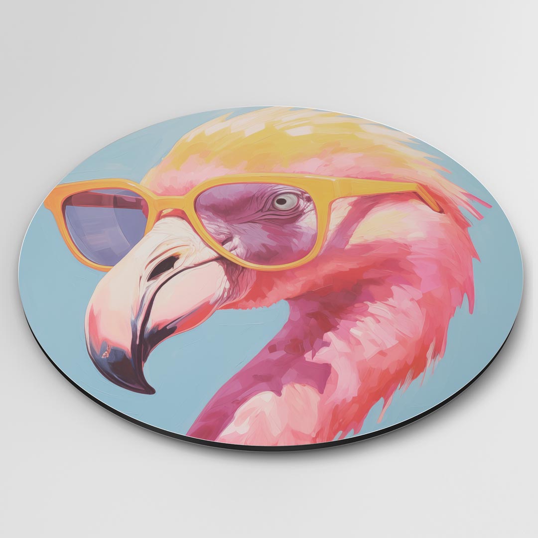 Flamingo Cool Muurcirkel