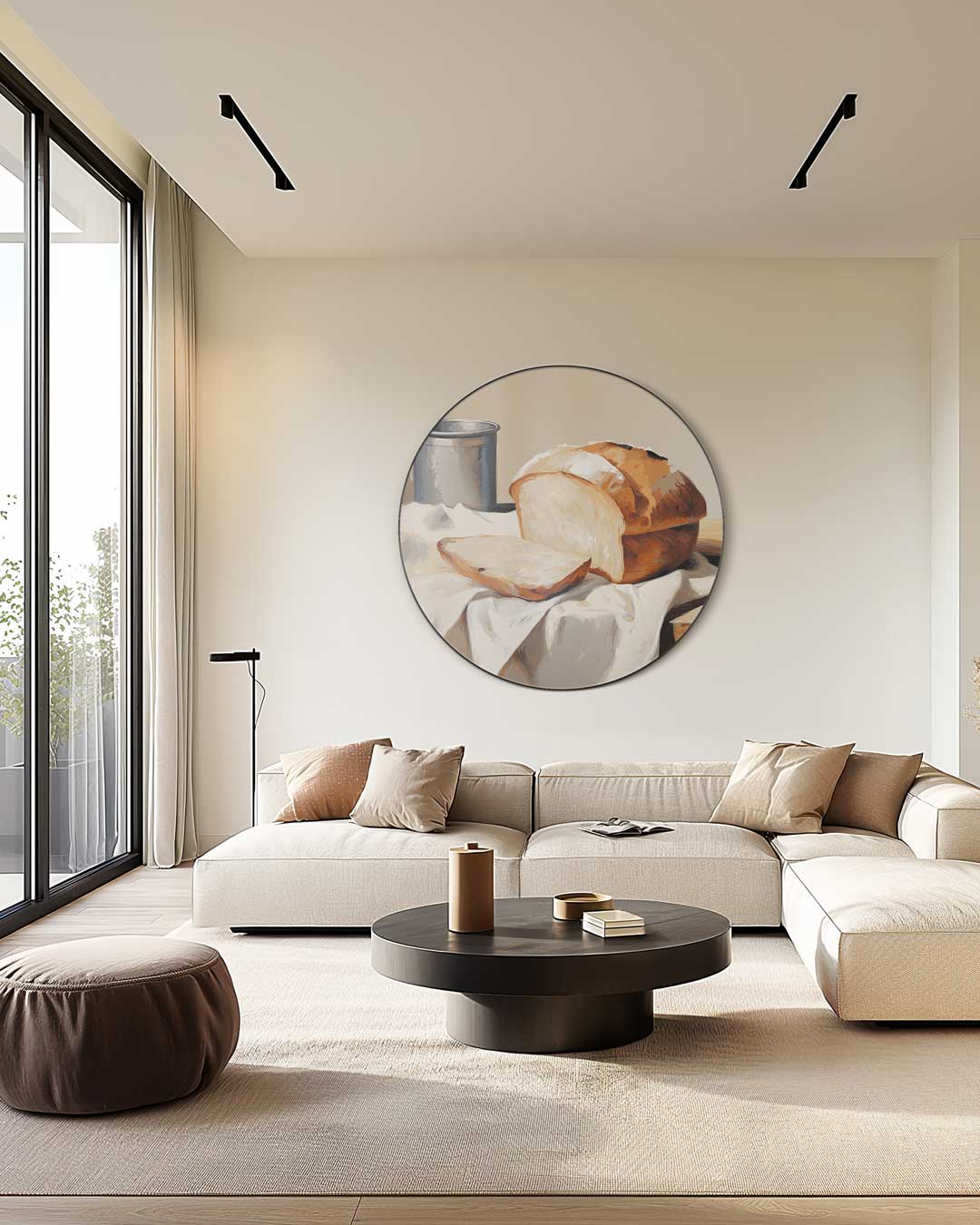 Sfeervolle Brood Stilleven Muurcirkel-WallArtistic