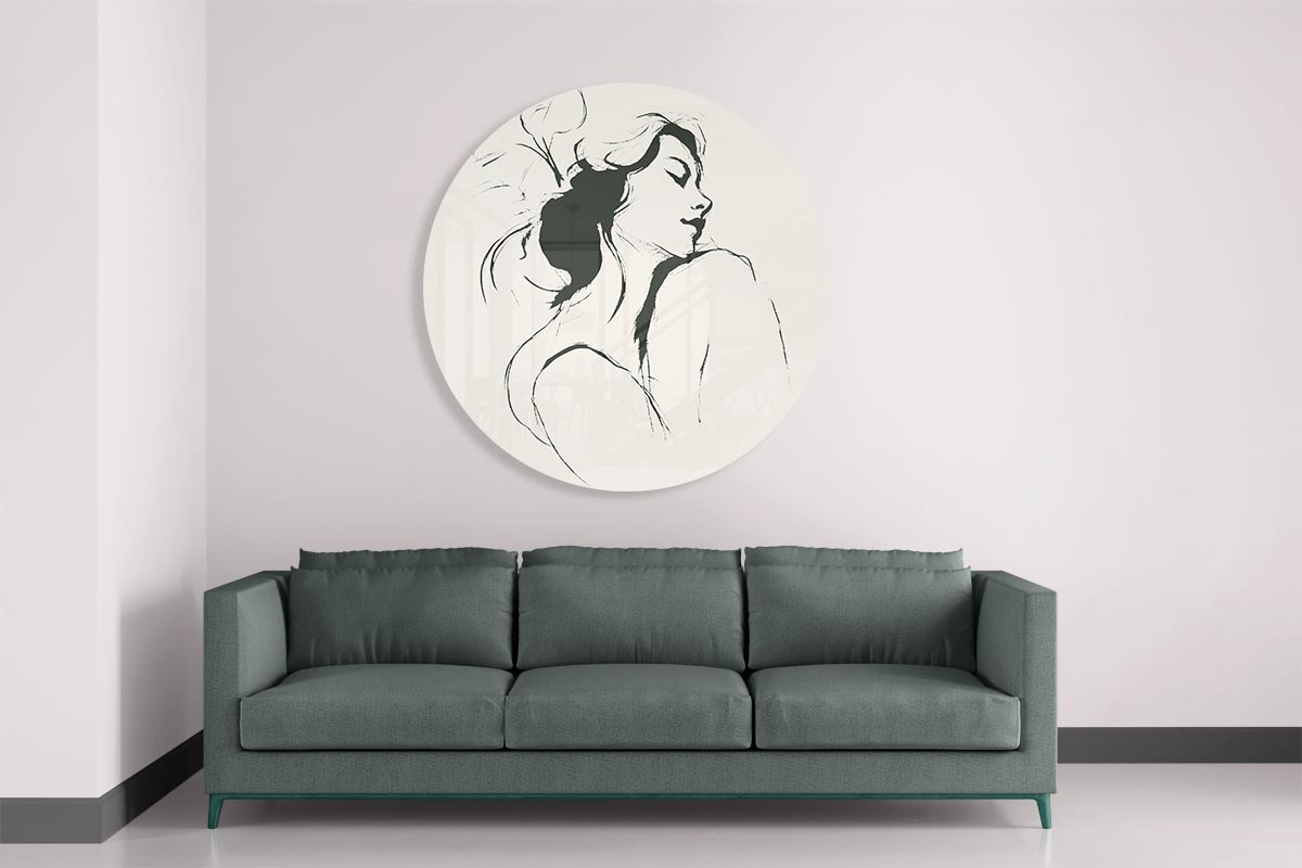 Sereen Portret Muurcirkel-WallArtistic