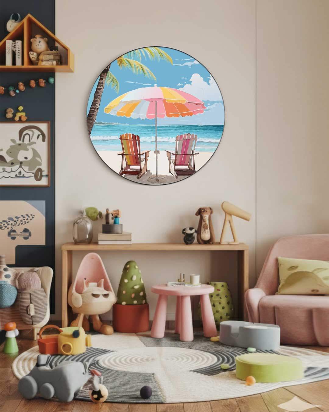 Zomerse Strandvibes Muurcirkel