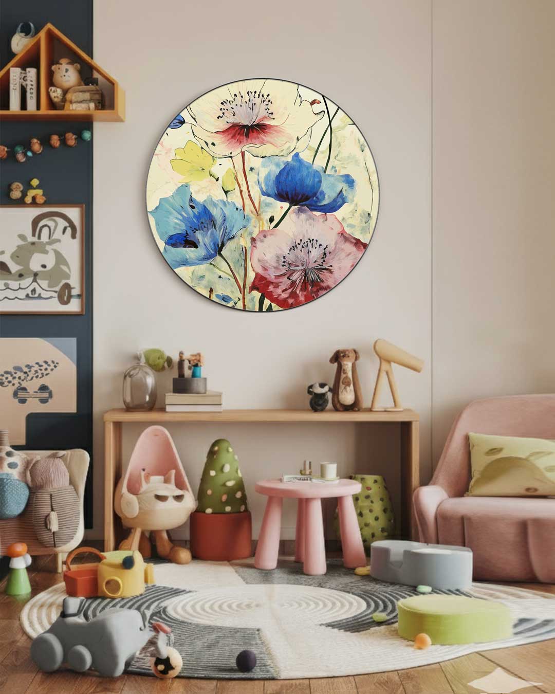 Bloemrijke Artistieke Muurcirkel