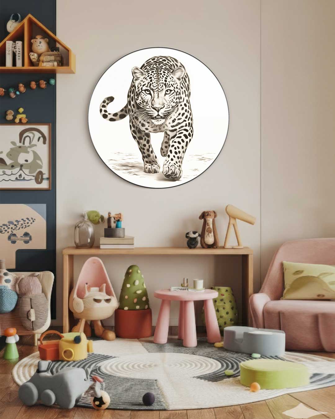 Leopard Print Muurcirkel