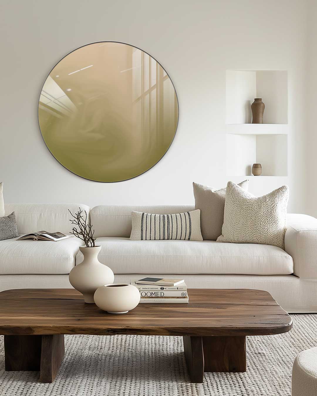 Stijlvolle Beige Muurcirkel