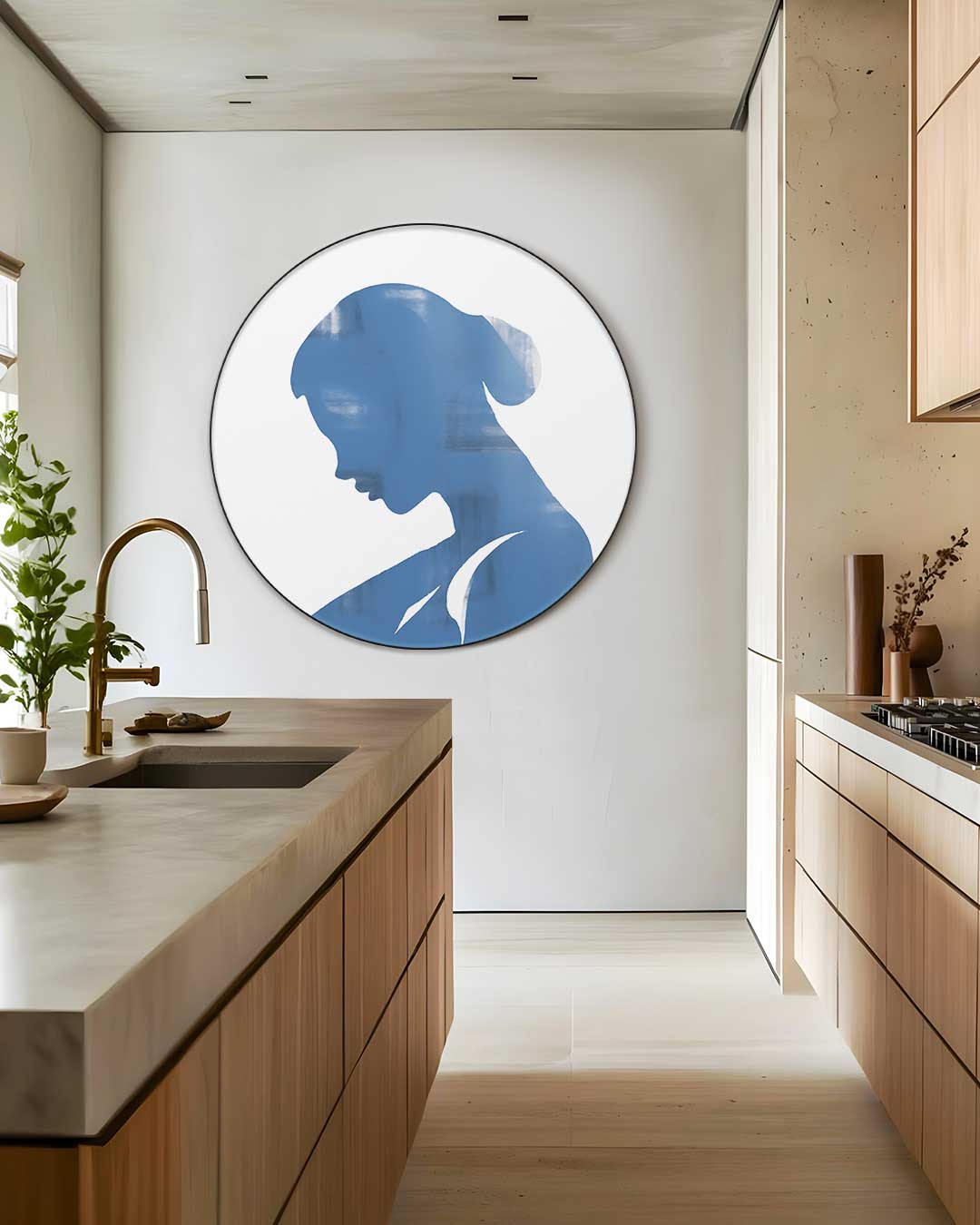 Elegante Silhouet Muurcirkel-WallArtistic