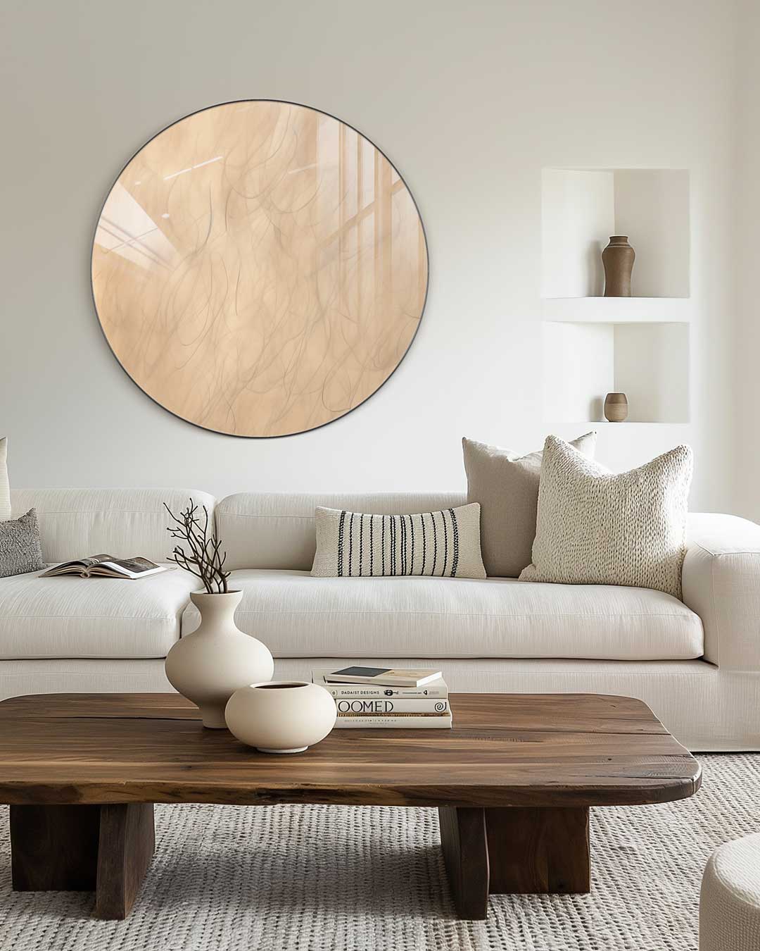 Zachte Beige Muurcirkel