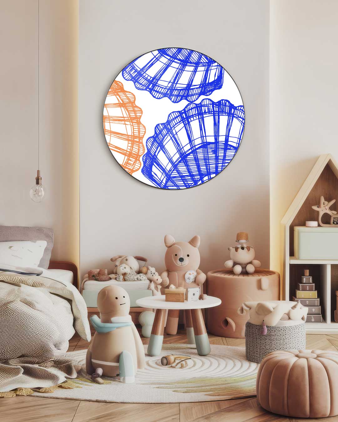 Schelpen Wanddecoratie Cirkel Muurcirkel