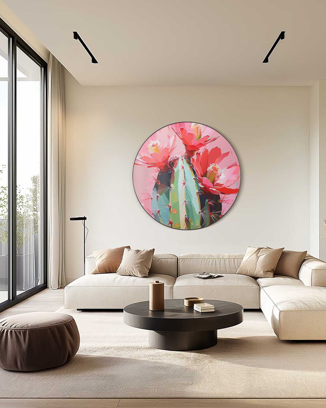 Cactus Bloemen Muurcirkel