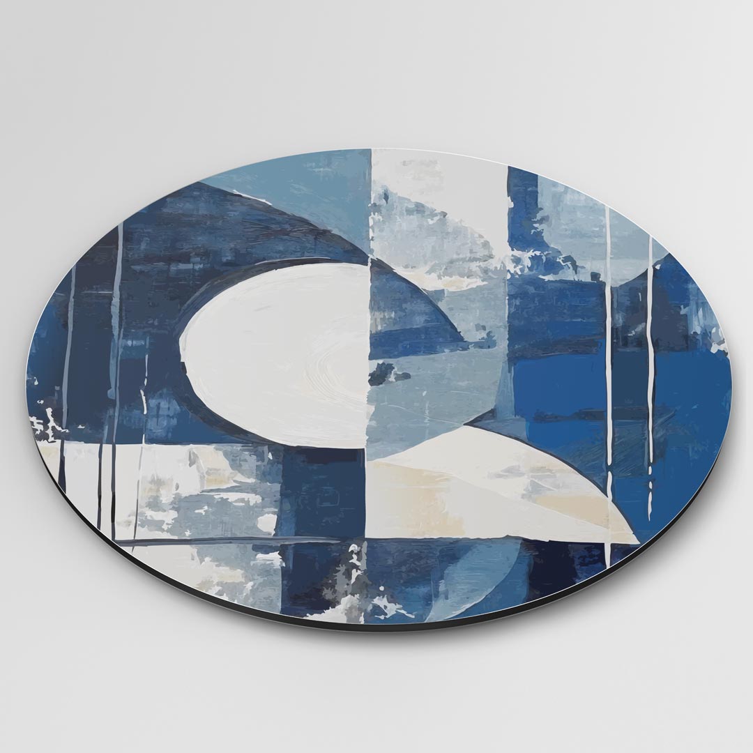 Abstracte Blauwe Muurcirkel