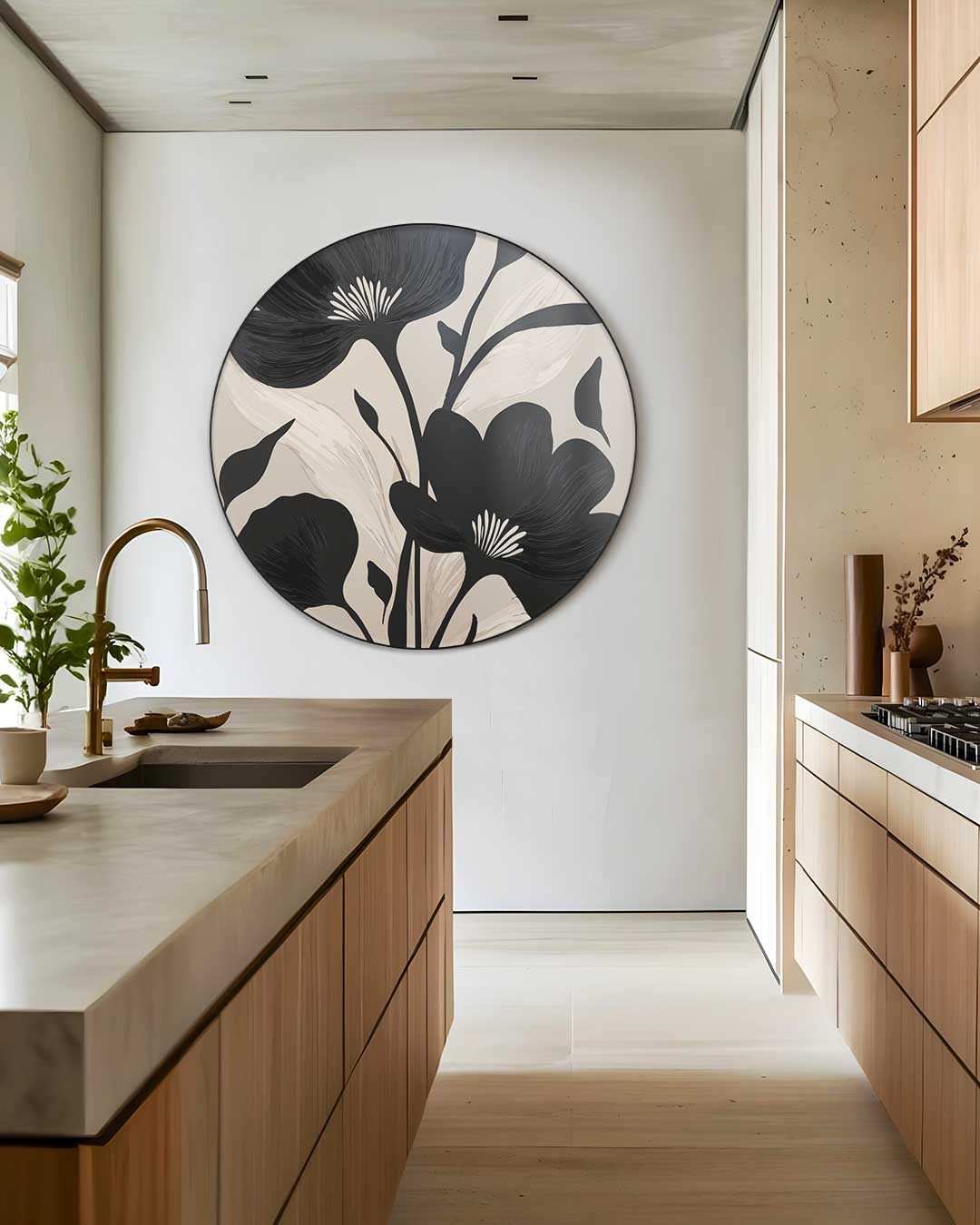 Elegante Bloemen Muurcirkel