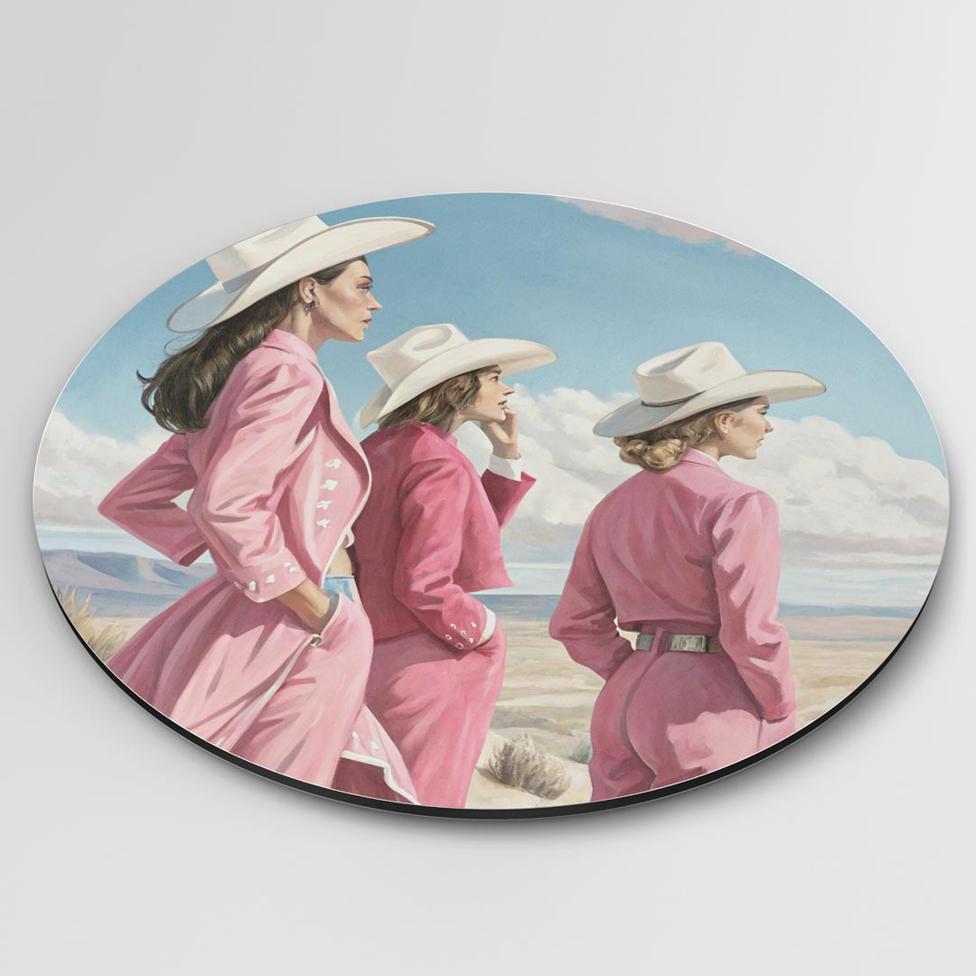 Stijlvolle Cowgirl Muurcirkel