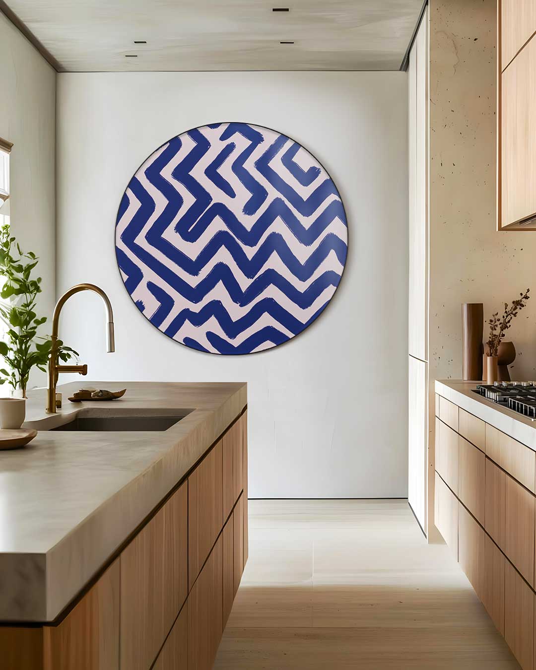 Moderne Zigzag Muurcirkel