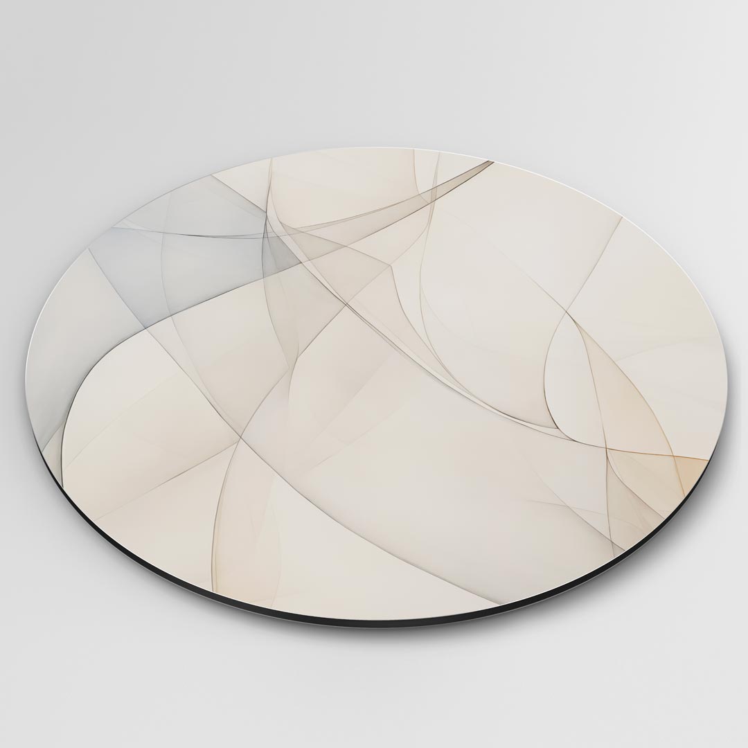 Elegante Beige Muurcirkel