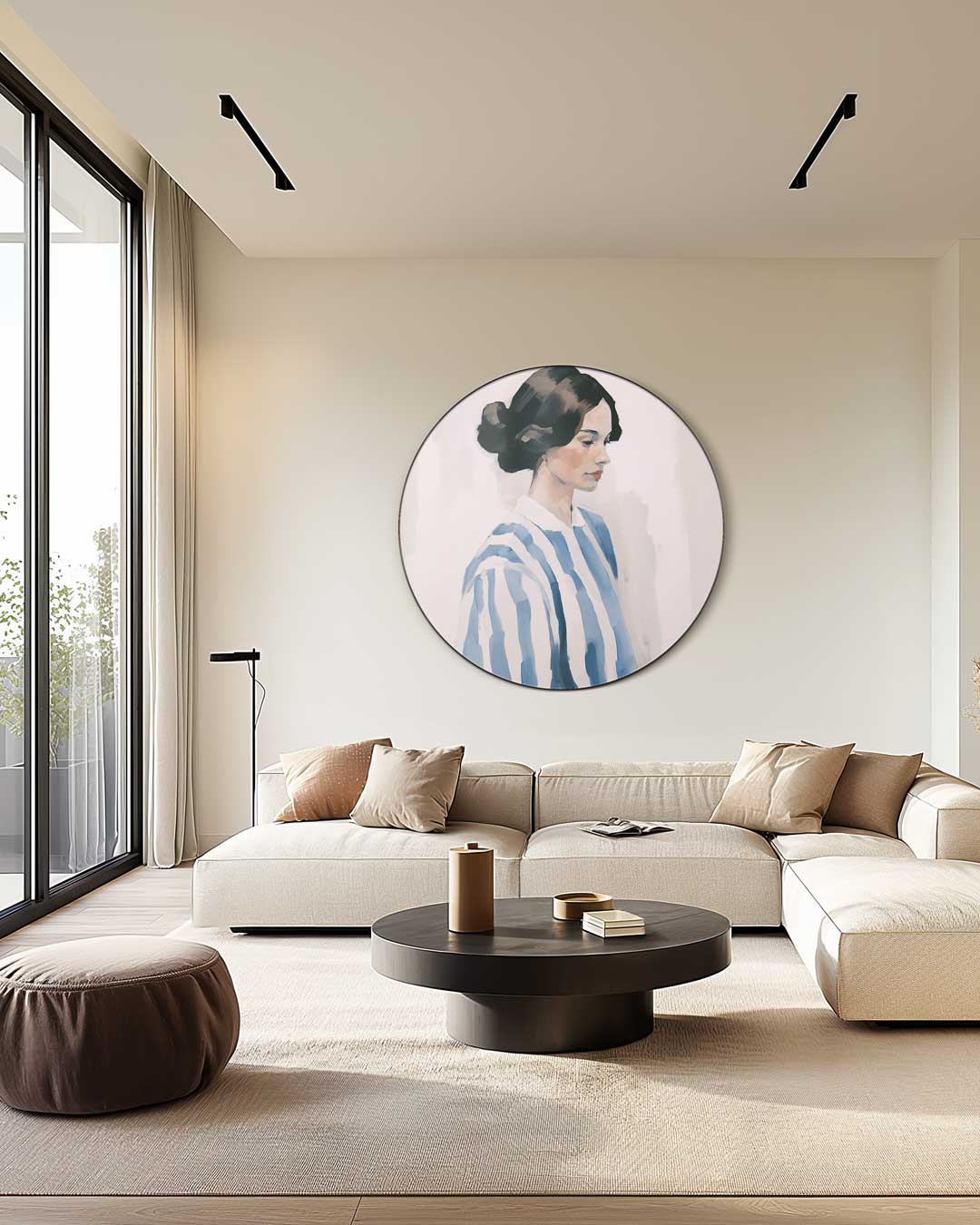 Elegante Vrouwelijke Muurcirkel-WallArtistic