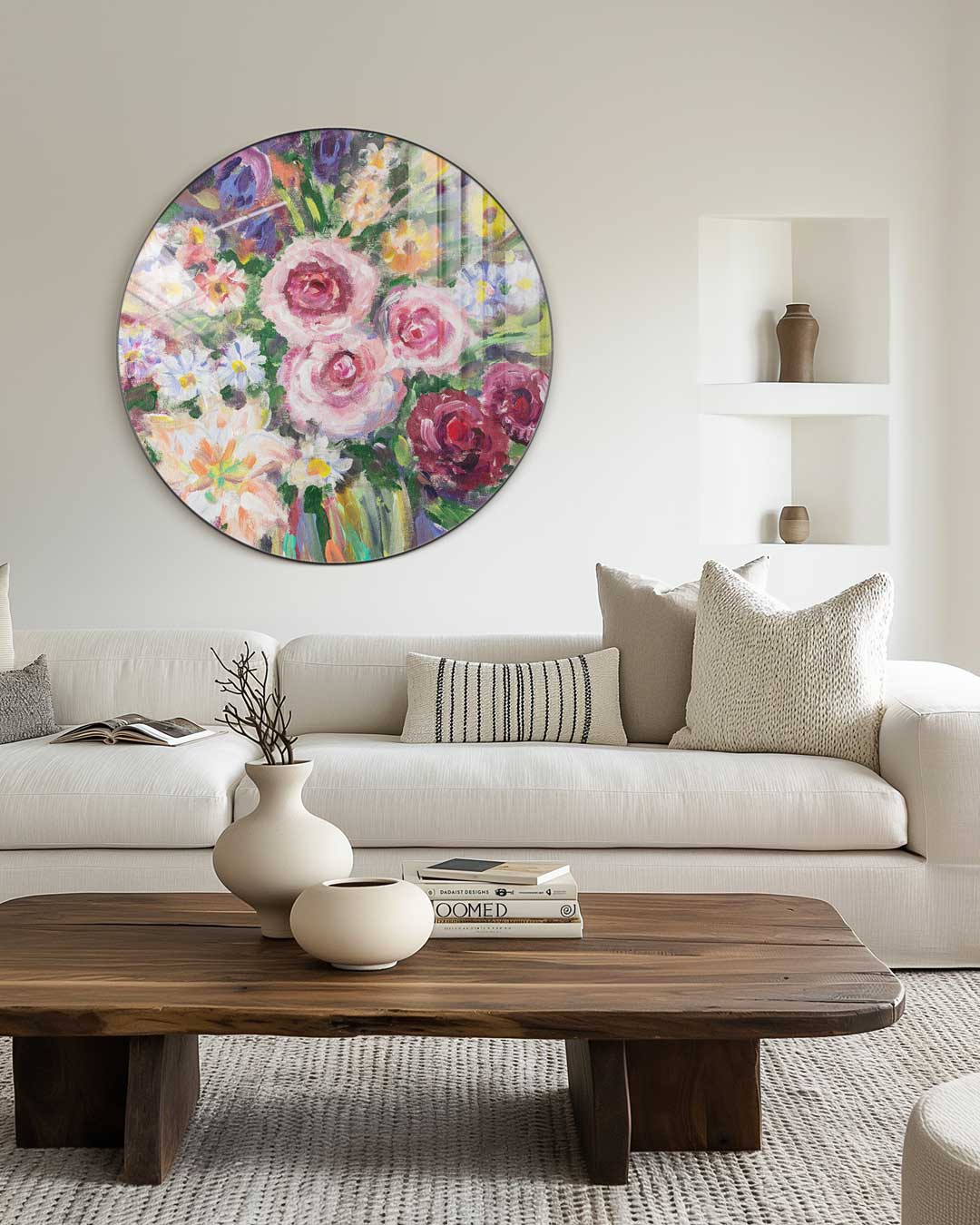 Bloemrijke Muurcirkel-WallArtistic