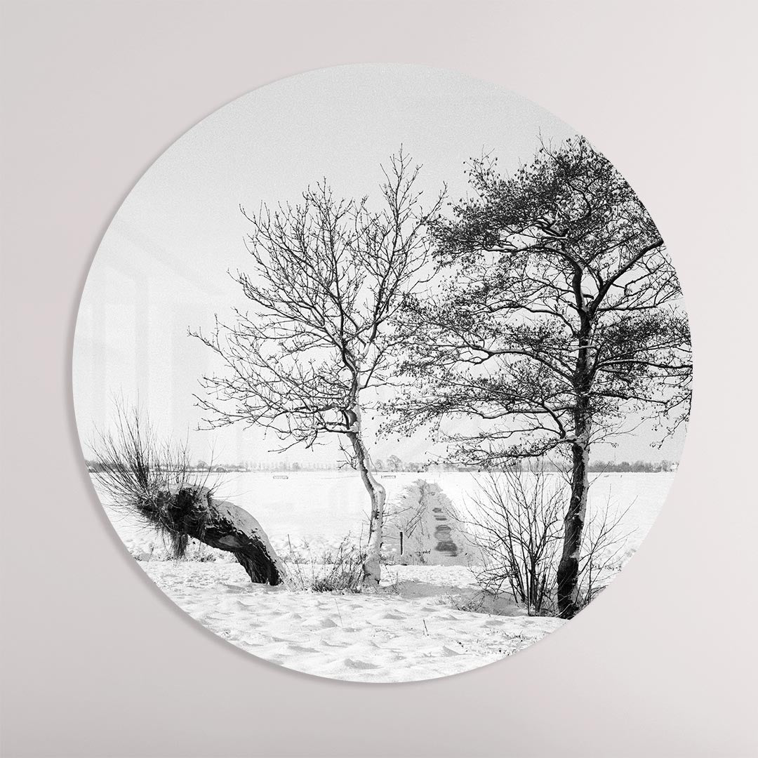 Winterse Landschap Muurcirkel