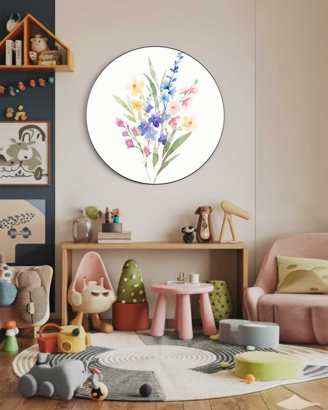 Bloemenpracht Muurcirkel-WallArtistic