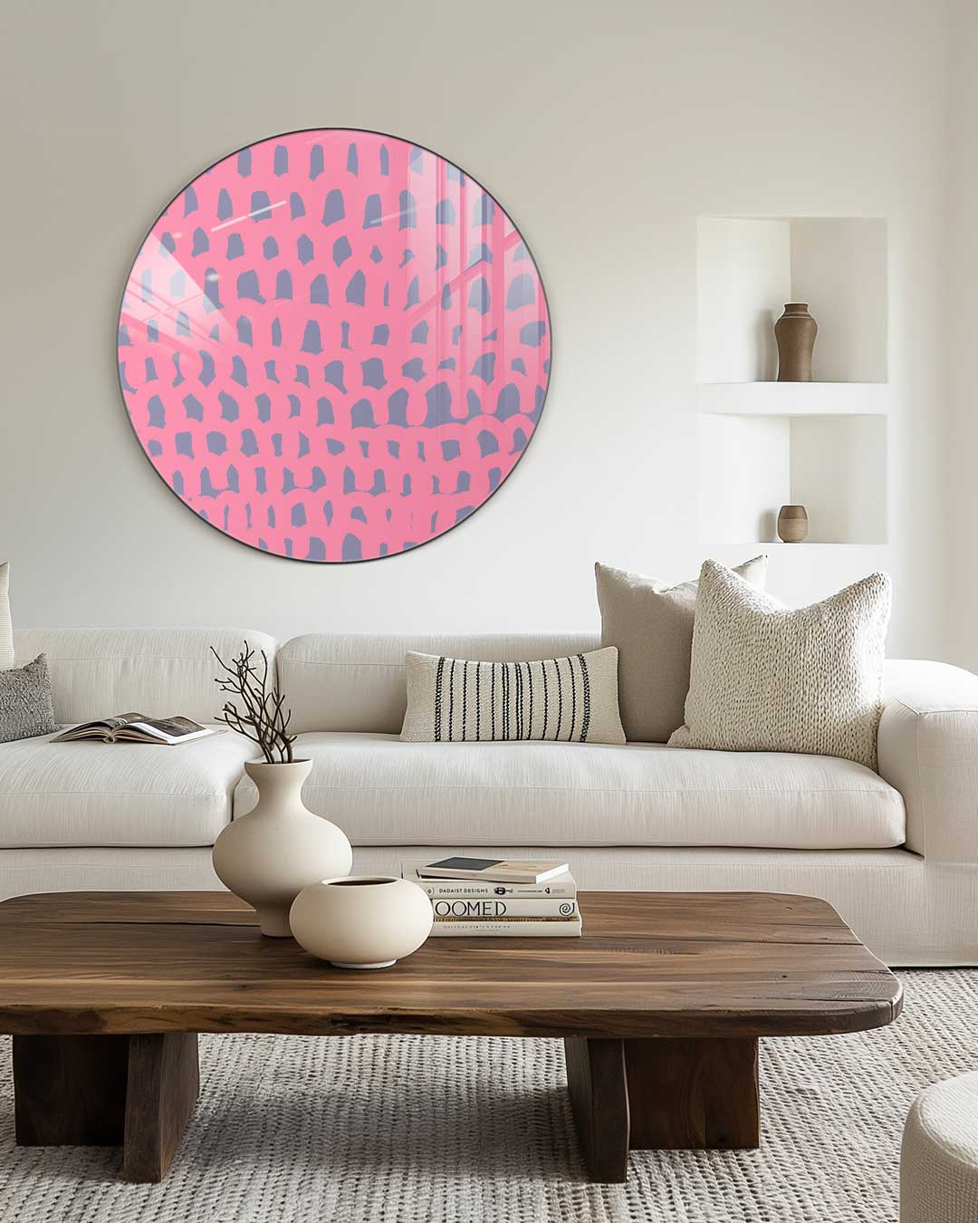 Hippe Roze Muurcirkel