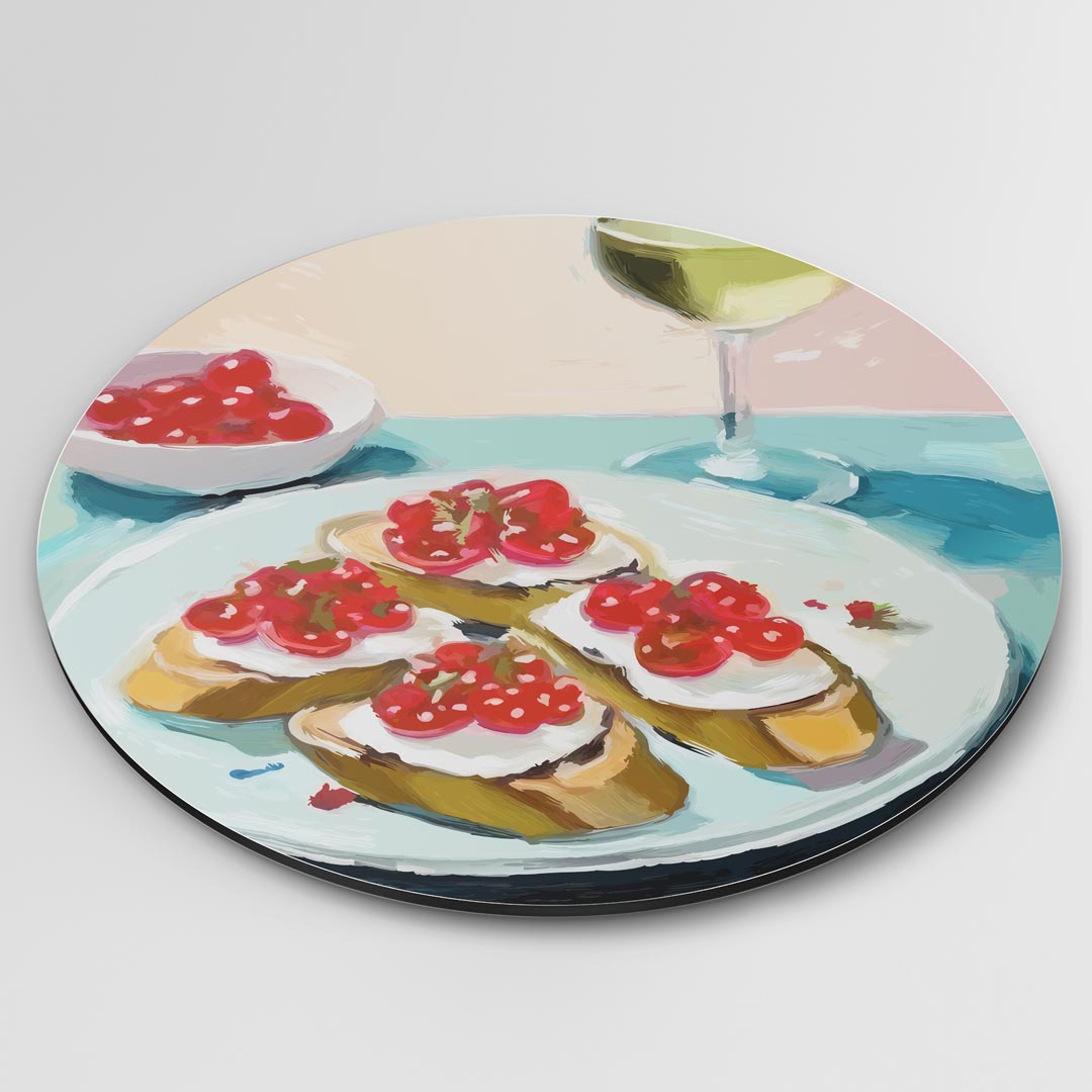 Stijlvolle Foodie Muurcirkel-WallArtistic